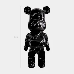 Aero Bear 50cm Black Resin Indoor Sculpture