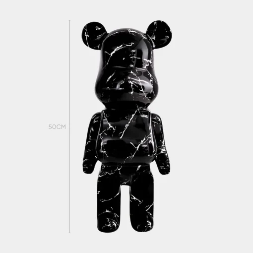 Aero Bear 50cm Black Resin Indoor Sculpture