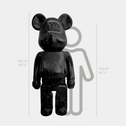 Aero Bear 165cm Black Resin Indoor Sculpture