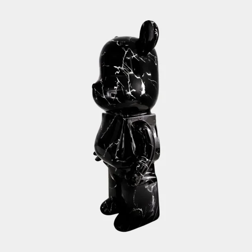 Aero Bear 50cm Black Resin Indoor Sculpture