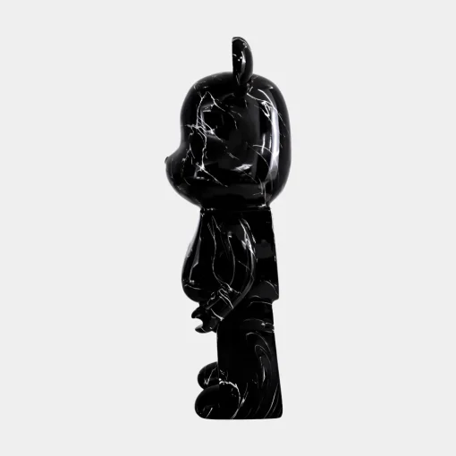 Aero Bear 50cm Black Resin Indoor Sculpture
