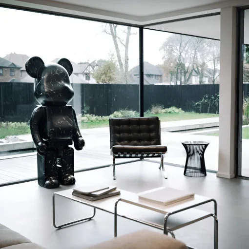 Aero Bear 165cm Black Resin Indoor Sculpture