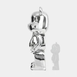 Aero Bear 135cm Chrome Resin Indoor Sculpture