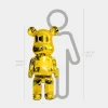 Aero Bear 135cm Gold Resin Indoor Sculpture
