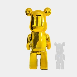 Aero Bear 135cm Gold Resin Indoor Sculpture