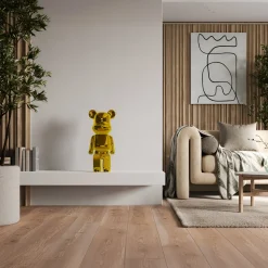 Aero Bear 50cm Gold Resin Indoor Sculpture