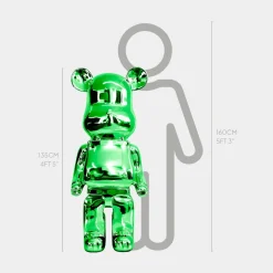 Aero Bear 135cm Green Resin Indoor Sculpture