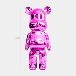 Aero Bear 50cm Pink Resin Indoor Sculpture