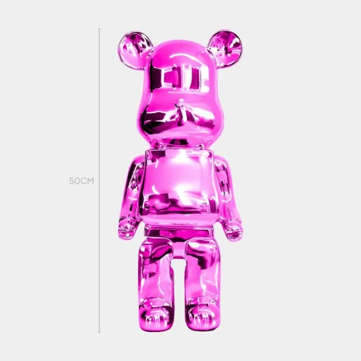 Aero Bear 50cm Pink Resin Indoor Sculpture