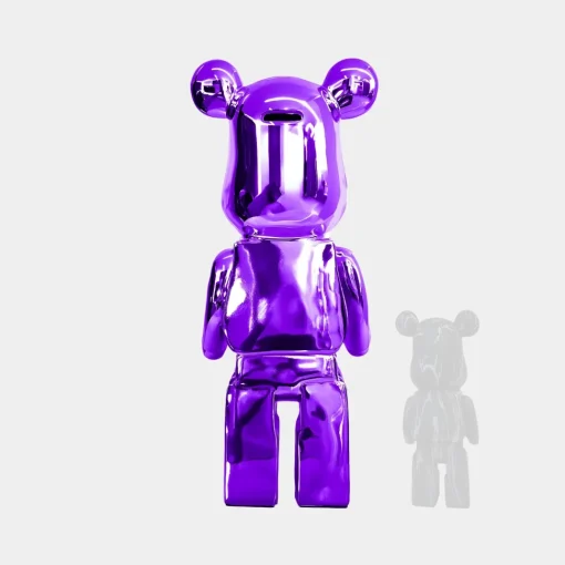 Aero Bear 135cm Purple Resin Indoor Sculpture
