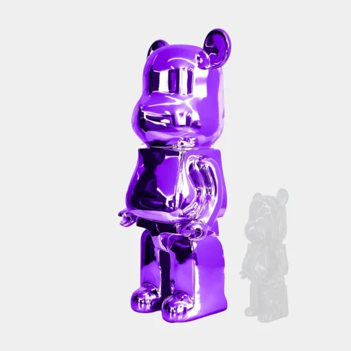 Aero Bear 135cm Purple Resin Indoor Sculpture