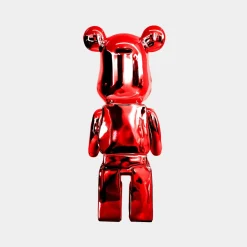 Aero Bear 50cm Red Resin Indoor Sculpture