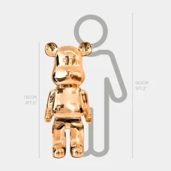 Aero Bear 135cm Rose Gold Resin Indoor Sculpture