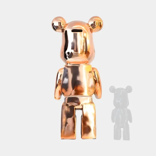 Aero Bear 135cm Rose Gold Resin Indoor Sculpture