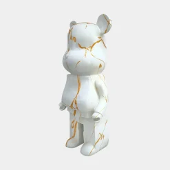 Aero Bear 50cm White Resin Indoor Sculpture