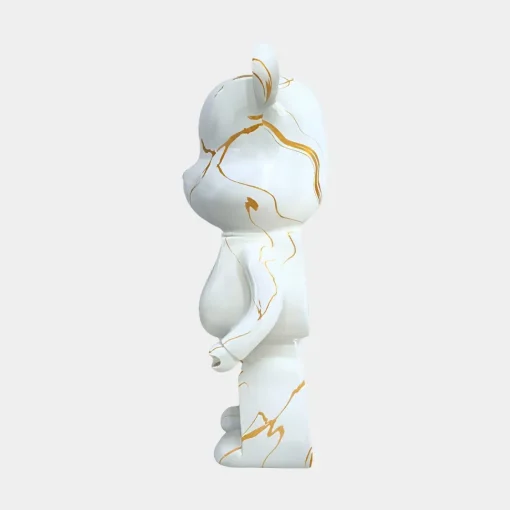 Aero Bear 50cm White Resin Indoor Sculpture