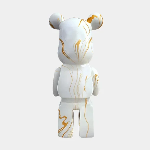 Aero Bear 50cm White Resin Indoor Sculpture