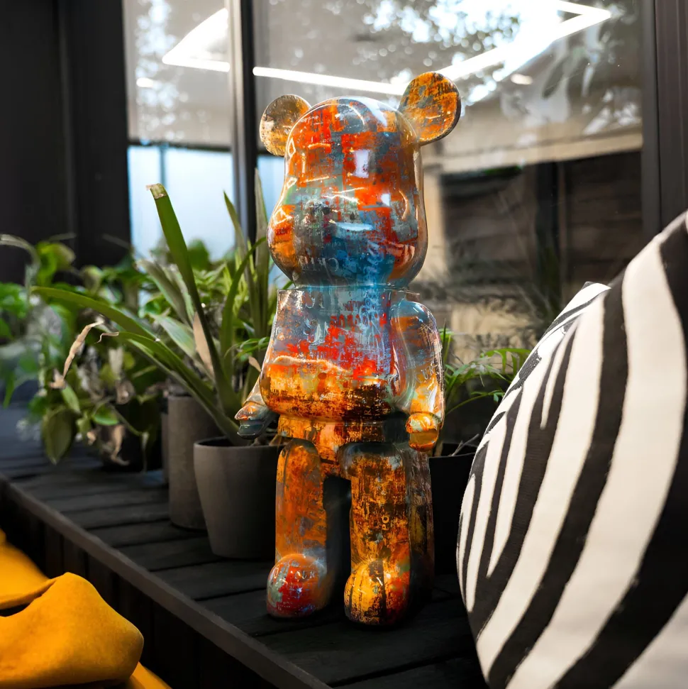 Aero Bear Colourburst 50cm Resin Indoor Sculpture