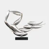 Aero Stream 50cm Silver Metal Indoor Sculpture