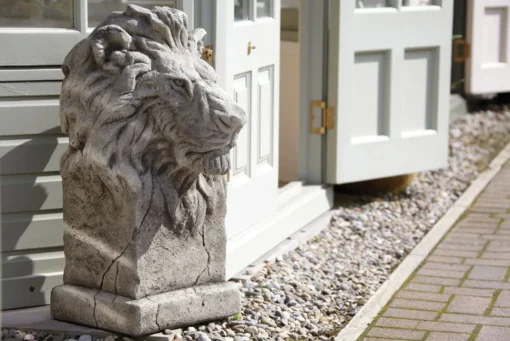 African Lions Stone Garden Statues