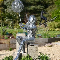 Alette Fairy 60cm Metal Wire Garden Sculpture