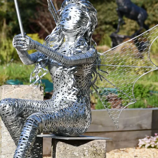 Alette Fairy 60cm Metal Wire Garden Sculpture
