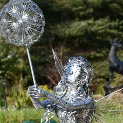 Alette Fairy 60cm Metal Wire Garden Sculpture