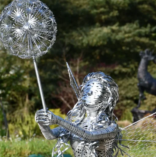 Alette Fairy 60cm Metal Wire Garden Sculpture