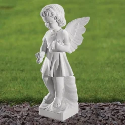 Angel 47cm Marble Resin Garden Statue