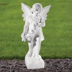 Angel 60cm Marble Resin Garden Statue