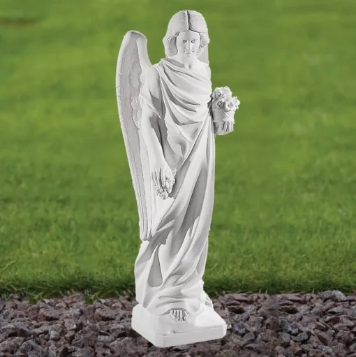 Angel 69cm Marble Resin Garden Statue