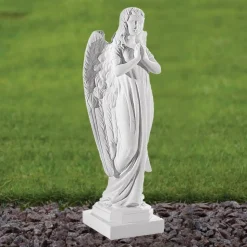 Angel 37cm Marble Resin Garden Statue