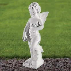 Angel 44cm Marble Resin Garden Statue