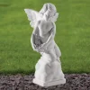 Angel 38cm Marble Resin Garden Statue
