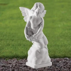 Angel 38cm Marble Resin Garden Statue