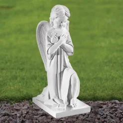 Angel 43cm Marble Resin Garden Statue