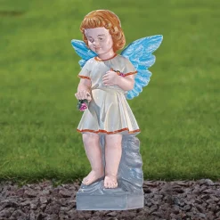 Angel Figurine 29cm Marble Resin Garden Statue
