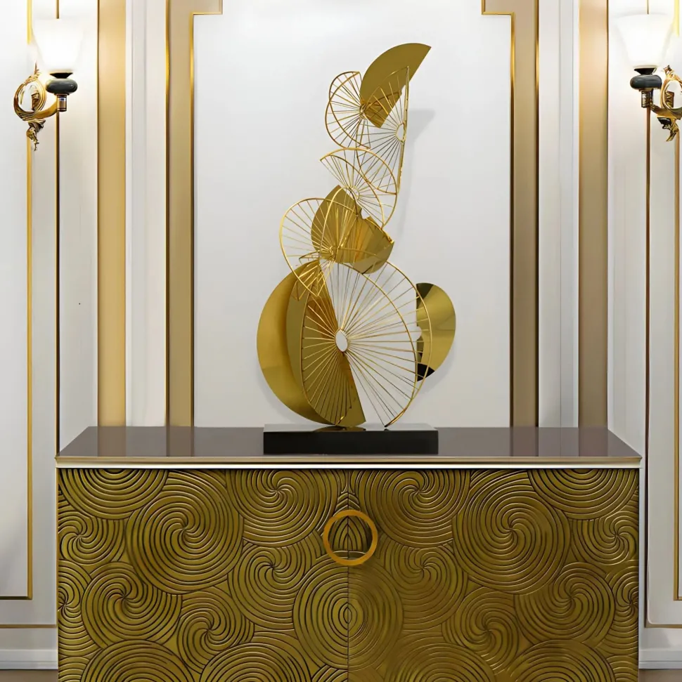 Arc Aeon 93cm Gold Metal Indoor Sculpture
