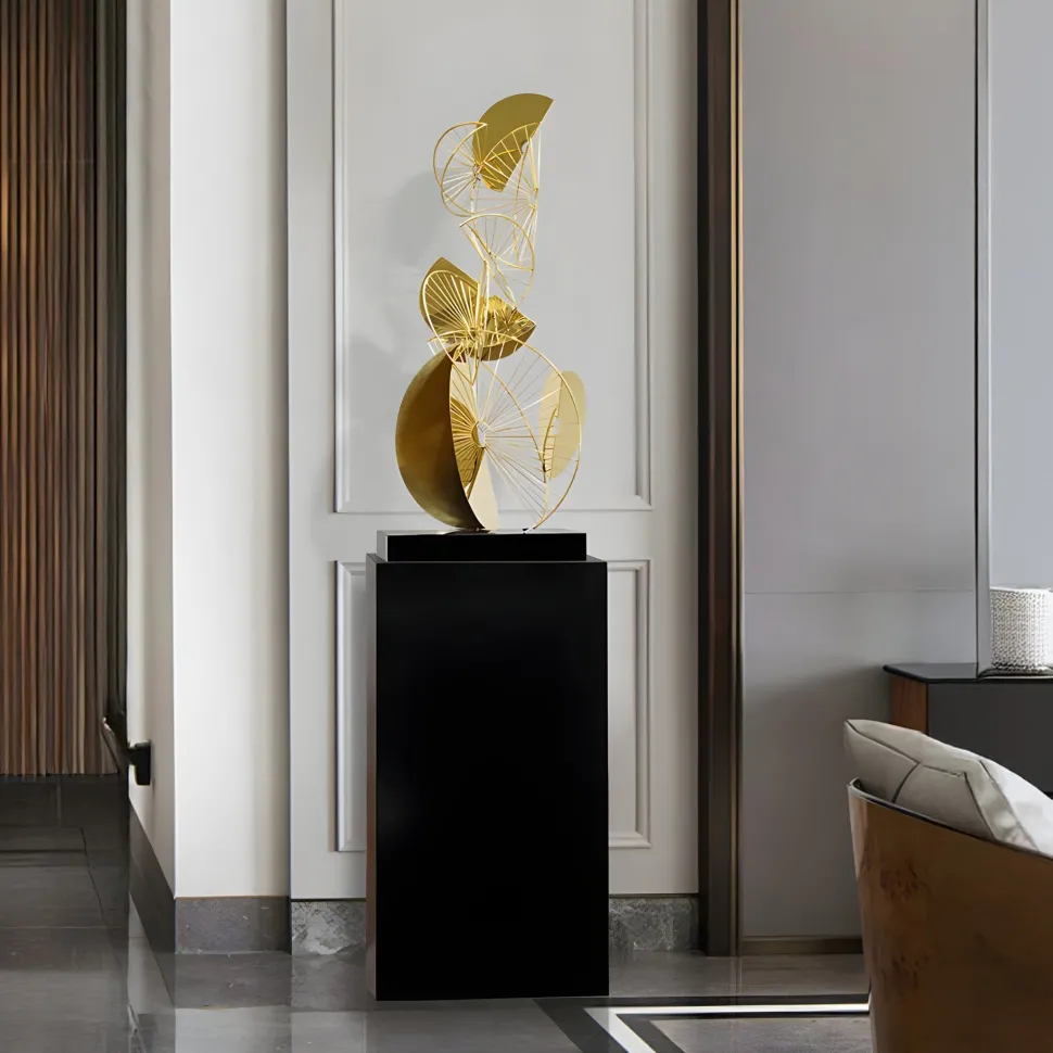 Arc Aeon 93cm Gold Metal Indoor Sculpture