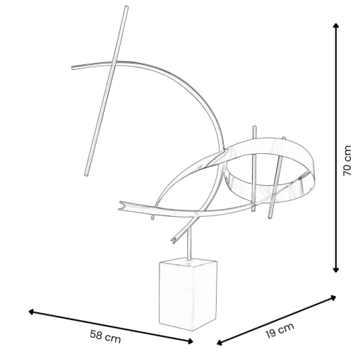 Art of Noise 70cm Abstract Metal Indoor Sculpture