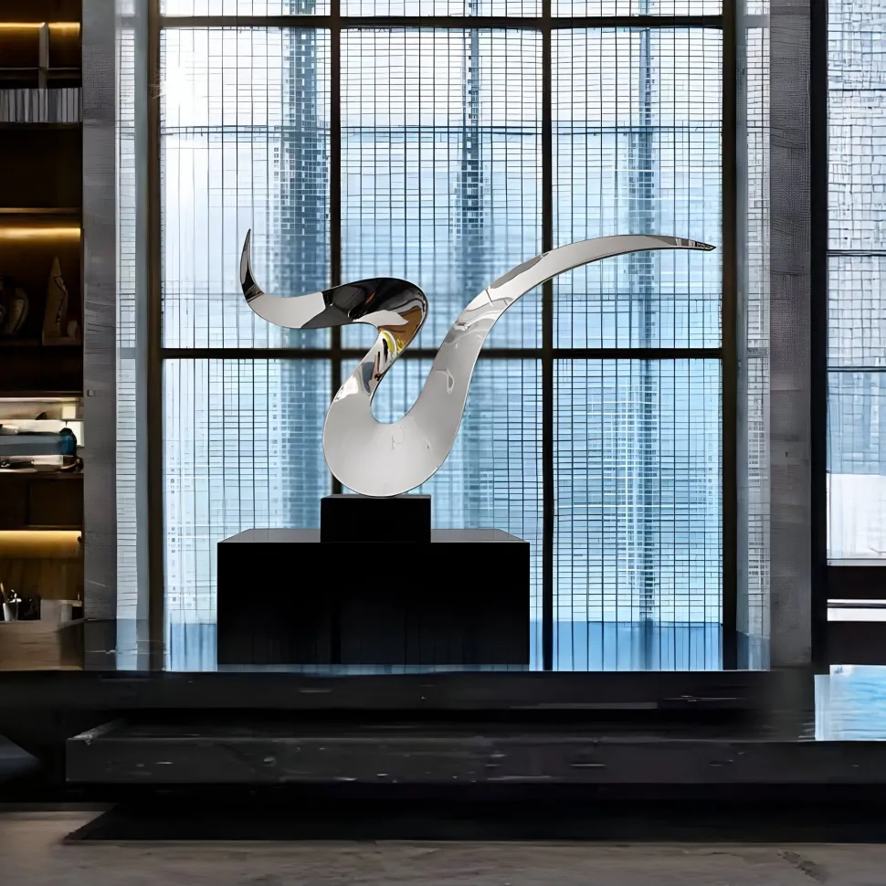 Astral Edge 76cm Gold Metal Indoor Sculpture