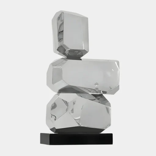 Astrolith 73cm Silver Metal Indoor Sculpture v2
