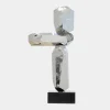 Astrolith 90cm Silver Metal Indoor Sculpture v1