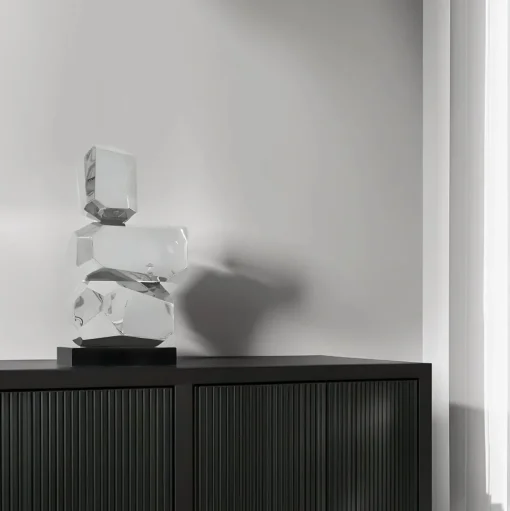 Astrolith 73cm Silver Metal Indoor Sculpture v2