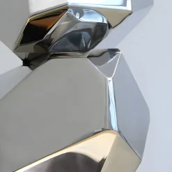 Astrolith 90cm Silver Metal Indoor Sculpture v1