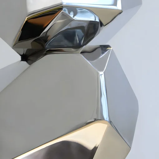 Astrolith 73cm Silver Metal Indoor Sculpture v2