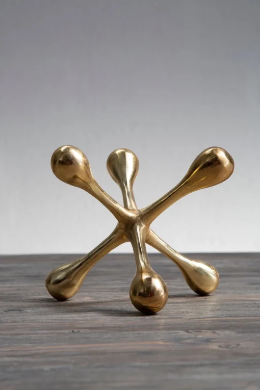 Atomic Bloom 16cm Gold Metal Indoor Sculpture