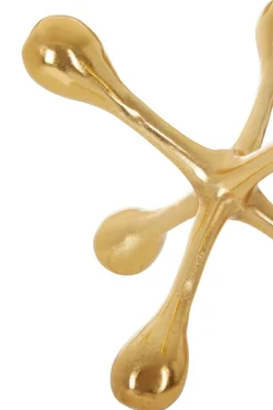 Atomic Bloom 16cm Gold Metal Indoor Sculpture