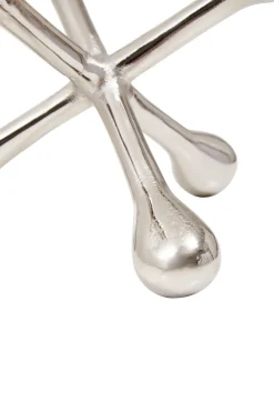 Atomic Bloom 14cm Silver Metal Indoor Sculpture