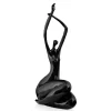 Awakened Grace 54cm Black Resin Indoor Sculpture
